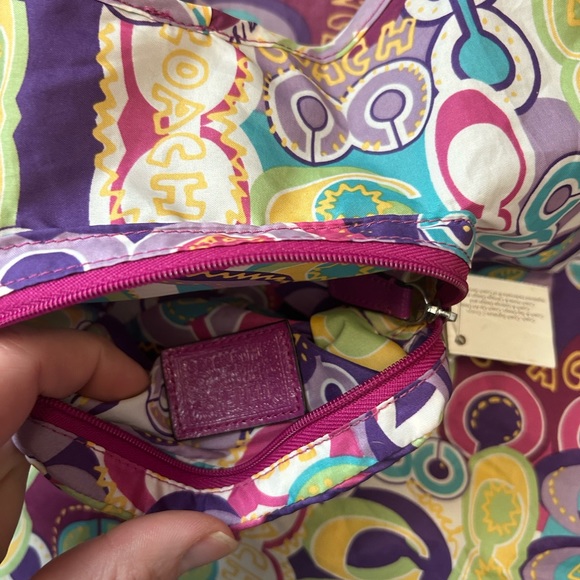 Coach POPPY GLAM SIGNATURE Sis Print Fold Packable Shopper Travel Tote 62112 NWT - Picture 6 of 12